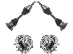 TRQ - Front Axle And Wheel Bearing Hub Assembly Kit - 4 Piece - 2001 - 2006 Chevrolet Silverado 2500 HD 4WD - PSA85287