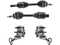 TRQ - Front CV Axle And Wheel Bearing Hub Assembly Kit - 2011 - 2014 Ford F-150 4WD With 6-Lug Wheels - CSA78354
