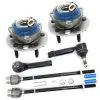 Replacement - Front Wheel Hub Assembly And Bearing Assembly And Tie Rod End Kit - 6 Piece - 2004 - 2008 Pontiac Grand Prix With ABS Brakes - 498-914