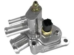 Replacement - Aluminium Thermostat Housing Coolant Air Bleeder Outlet, With Sensor And Gaskets - Water Distribution Pipe - 2001 - 2006 Chrysler Sebring 2.7L V6 - 121-452