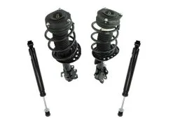 TRQ - Front And Rear Shock Strut Coil Spring Kit - 4 Piece - 2013 - 2018 Nissan Sentra 1.8L 4-Cylinder - SKA64688