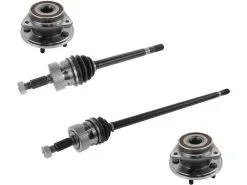 TRQ - Front CV Axle And Wheel Hub Assembly - 4 Piece Set - 1993 - 1998 Jeep Grand Cherokee - BHA52930