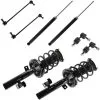 DIY Solutions - Front And Rear Shock Strut Coil Spring Sway Bar Link Kit - 8 Piece - 2004 - 2009 Mazda 3 - SHO00330
